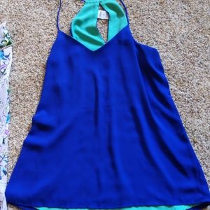 Blue green Barcelona express reversible tanktop